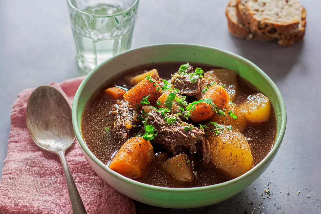 Authentic Irish Beef Stew: A Heartwarming Favorite Authentic Irish Beef Stew Ready to Serve