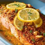 Baked Lemon Garlic Salmon: A Delightful Dinner Recipe 3 Baked Lemon Garlic Salmon Platter
