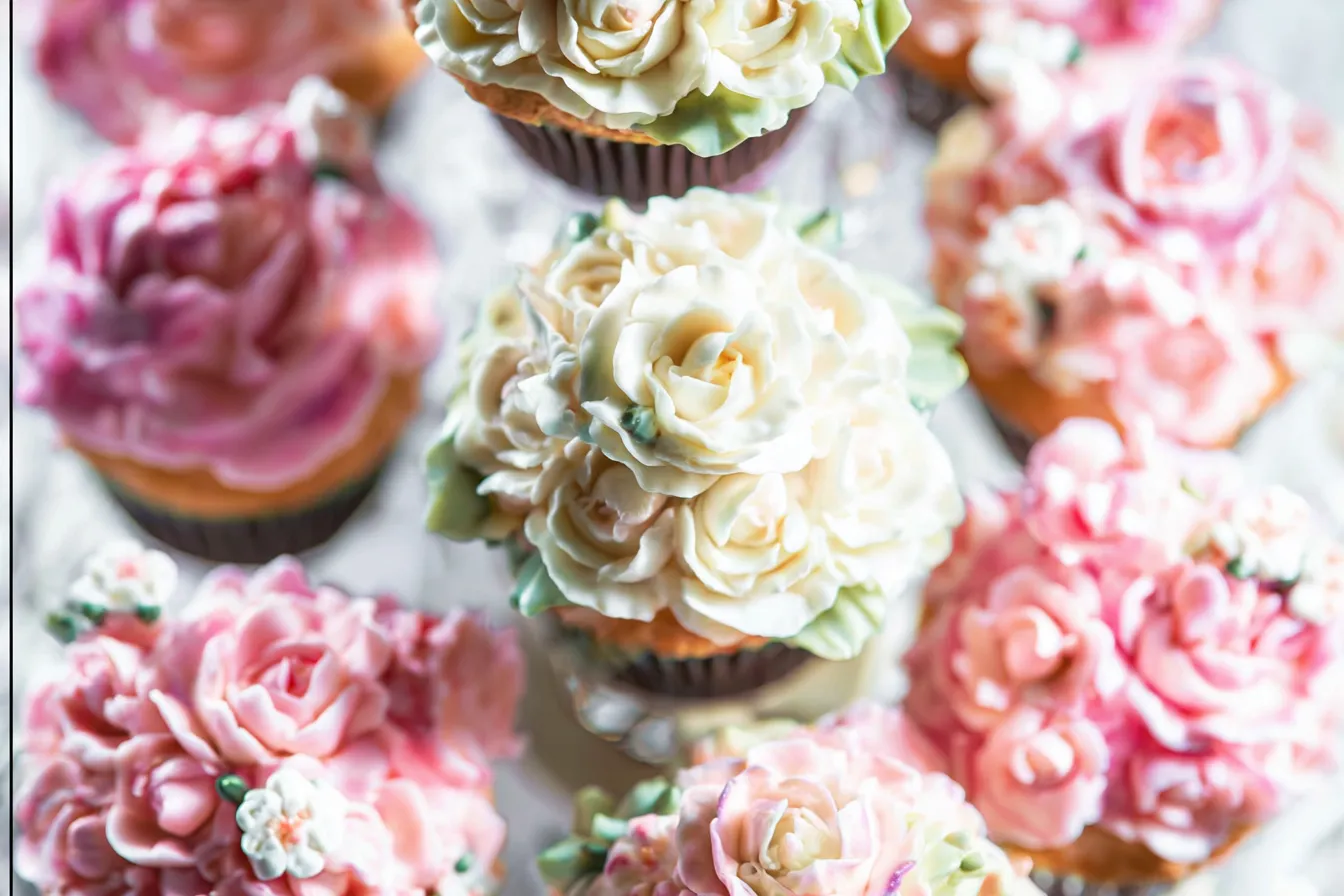 Birthday Flower Cupcakes