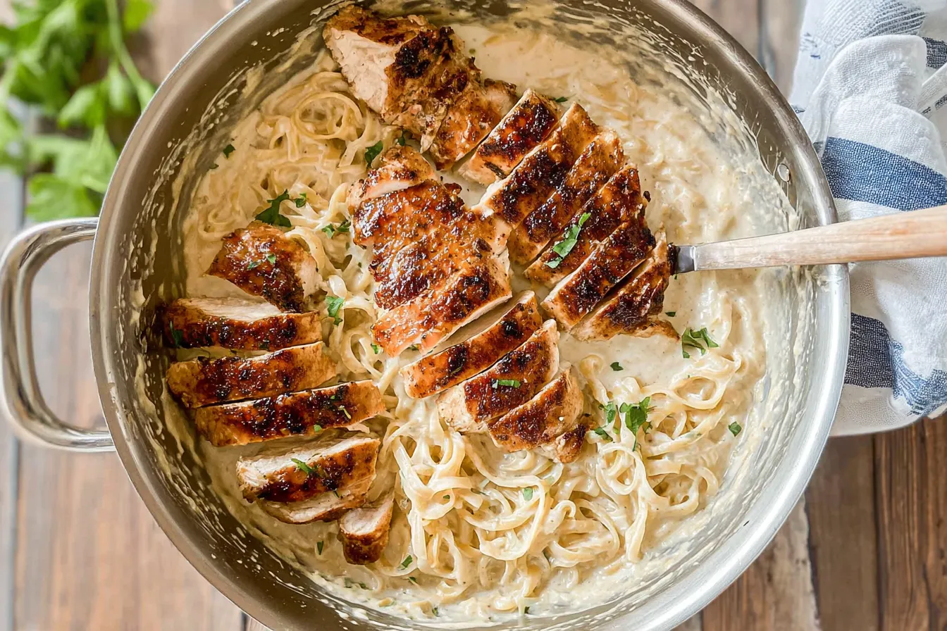 Chicken Pasta with Cream Sauce