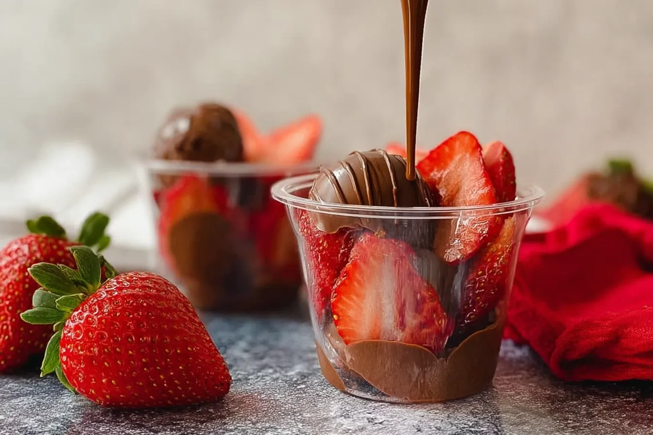 Chocolate Covered Strawberry Cups