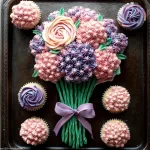 Colorful Floral Cupcake Cake: A Sweet Celebration Delight 3 Colorful Floral Cupcake Cake Ready for Celebration