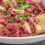 Delicious Corned Beef Casserole with Potatoes Ready to Serve