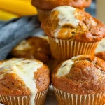 Cream Cheese Banana Muffins Freshly Baked for Breakfast