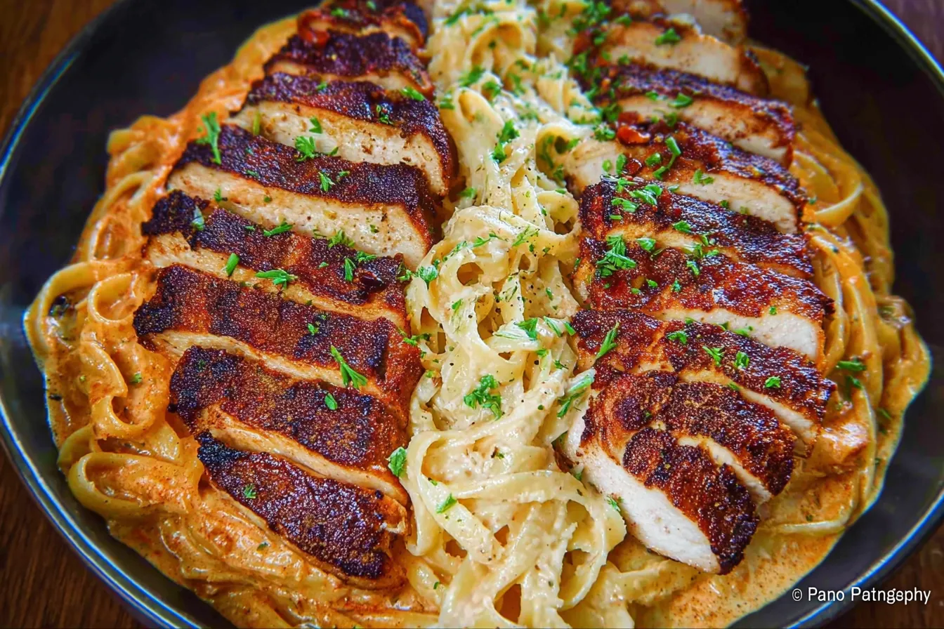 Creamy Chicken Garlic Parmesan Pasta: A Flavorful Delight 1 Creamy Chicken Garlic Parmesan Pasta Served Deliciously