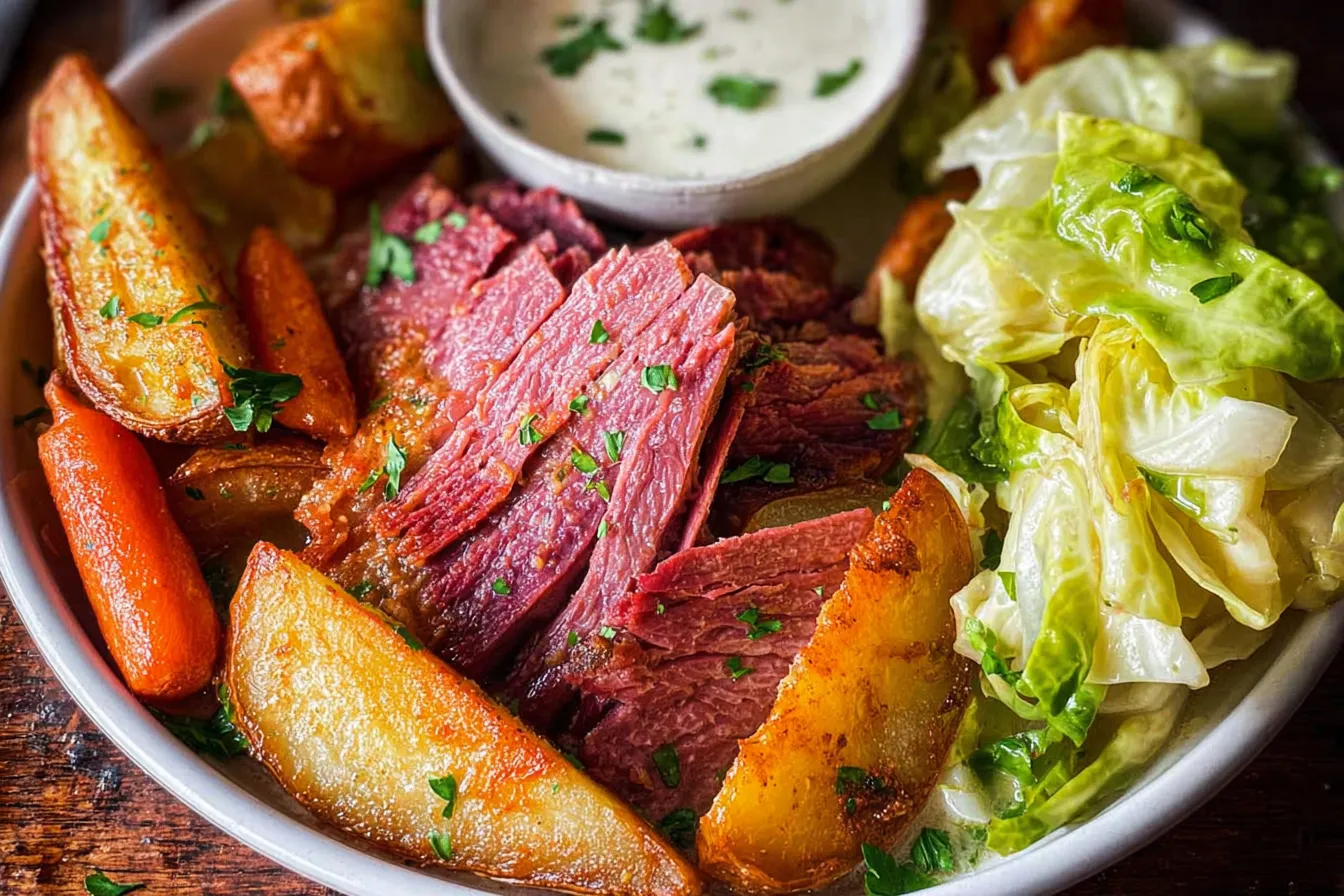 Delicious Creamy Corned Beef and Cabbage Bake