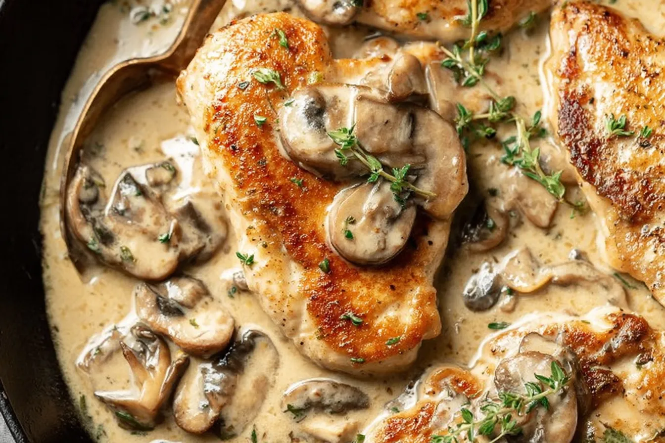 Creamy Mushroom Chicken: A Delicious Dinner Delight 2 Creamy Mushroom Chicken