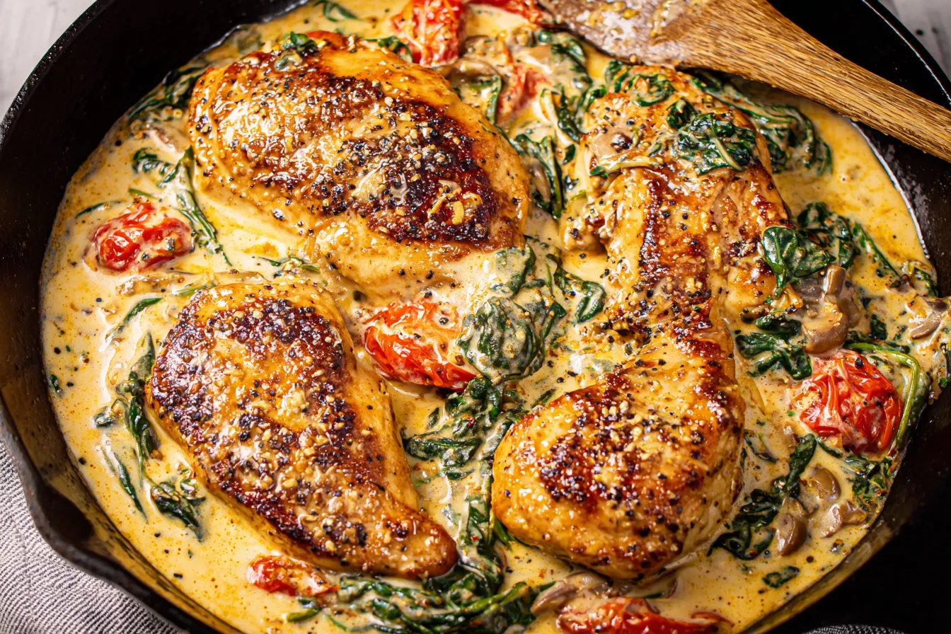 Creamy Tuscan Chicken: A Delightfully Delicious Dinner 2 Creamy Tuscan Chicken