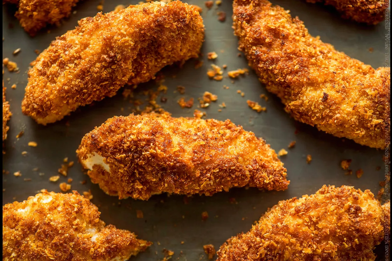 Crispy Baked Chicken Tenders on a Plate
