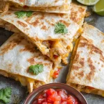 Easy Chicken Quesadillas: A Delicious, Quick Dinner Idea 3 Easy Chicken Quesadillas on a Plate