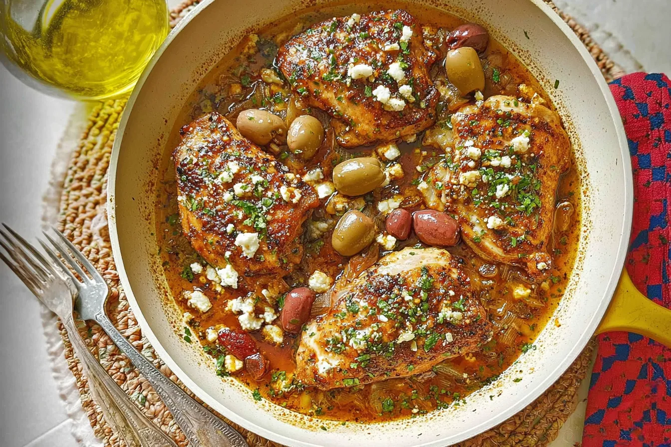 Easy Mediterranean Diet Chicken Dinner: Deliciously Simple! Easy Mediterranean Diet Chicken Dinner Ready to Serve