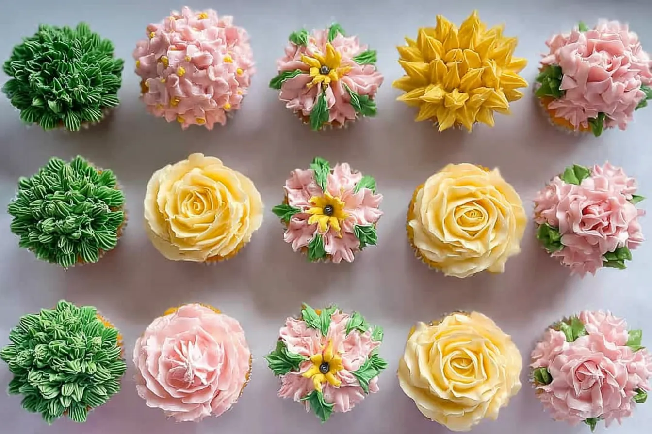 Floral Cupcakes for Brunch Tables: Brighten Your Morning! Beautiful Floral Cupcakes for Brunch Tables