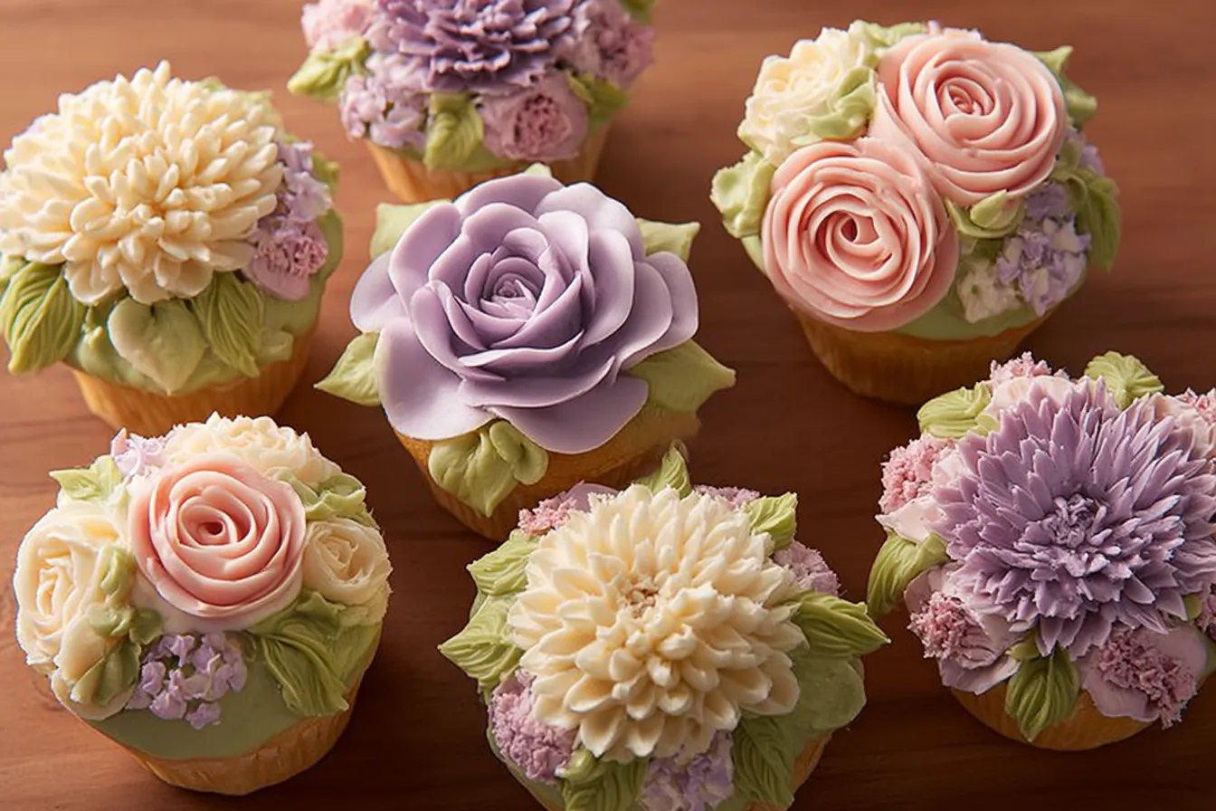Beautiful Floral Cupcakes for Kids Birthdays