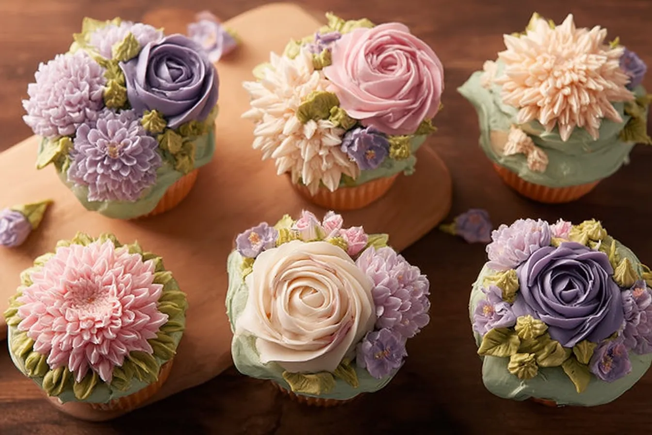 Floral Cupcakes for Kids Birthdays