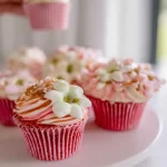Beautiful Floral Themed Cupcakes for Baby Showers
