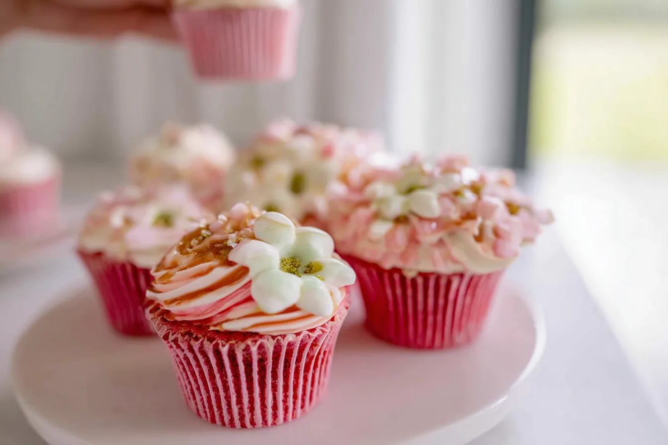 Beautiful Floral Themed Cupcakes for Baby Showers