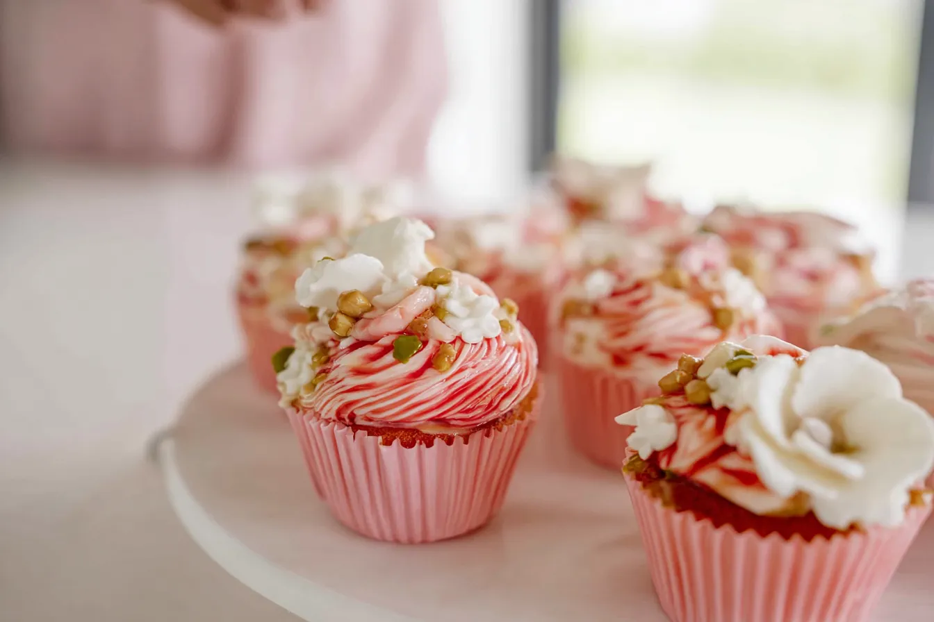 Floral Themed Cupcakes for Baby Showers