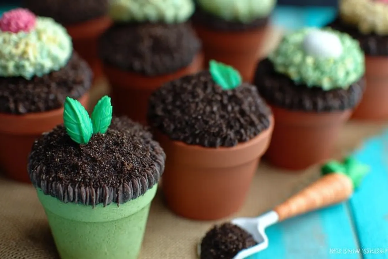 Garden Party Cupcakes Delightfully Decorated for Spring Celebrations