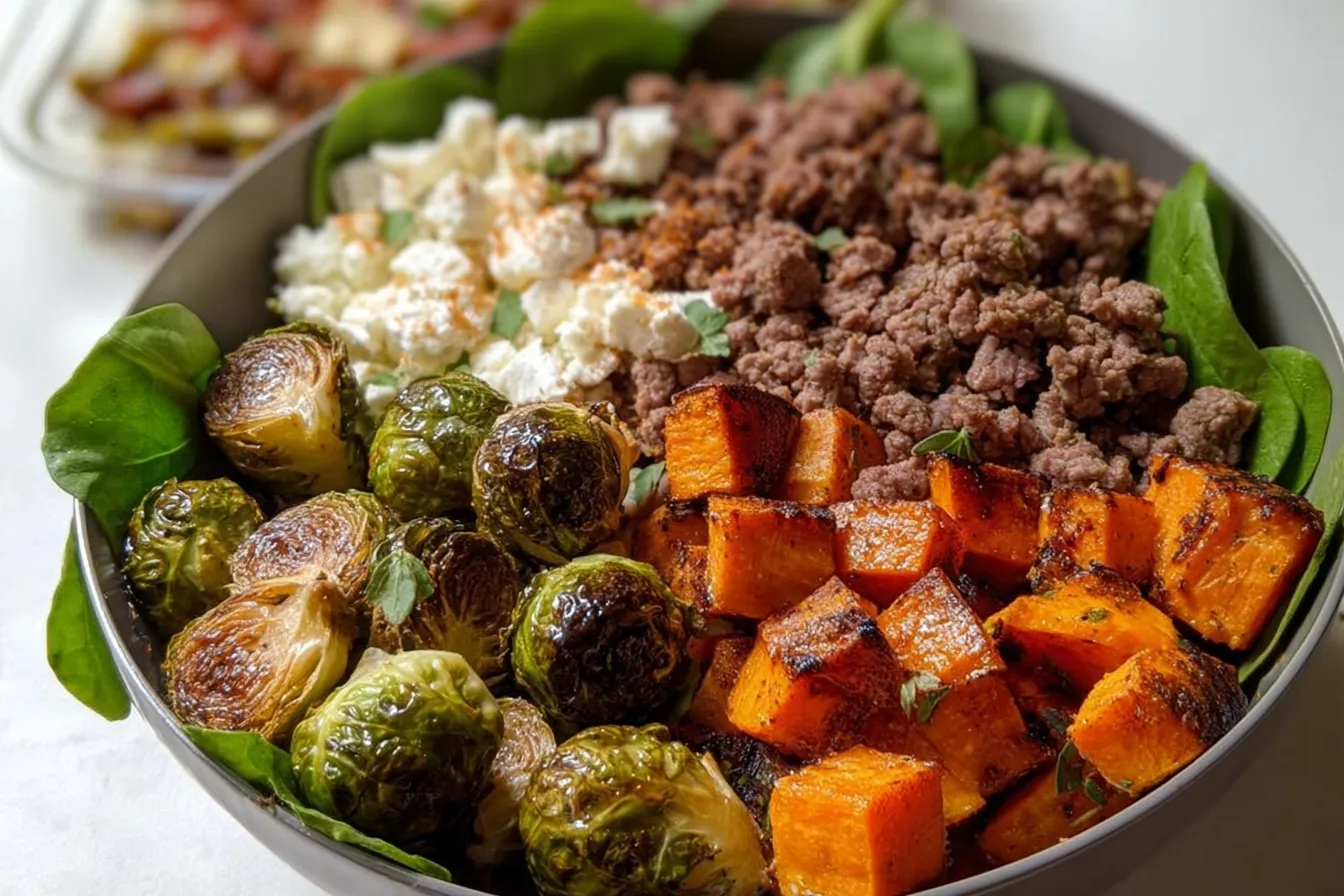 Delicious Healthy Meat and Veggie Dinner Bowl Recipe