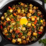 Scrumptious Healthy Veg Breakfast Hash on a Plate