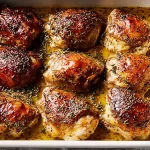 Juicy Honey Mustard Baked Chicken on a Plate
