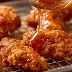 Hot Honey Chicken Tenders on a Platter
