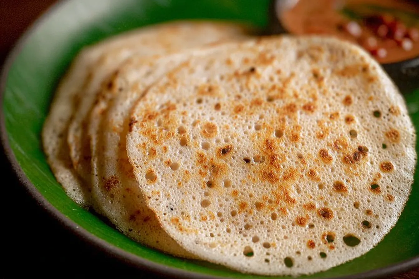 Instant Sponge Dosa: A Deliciously Quick Treat Delicious Instant Sponge Dosa on a Plate