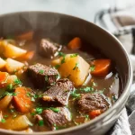 Irish Beef Stew: A Heartwarming Comfort for Every Occasion 3 Mouthwatering Irish Beef Stew Served in a Bowl