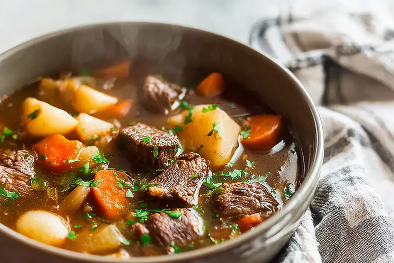 Irish Beef Stew: A Heartwarming Comfort for Every Occasion 1 Mouthwatering Irish Beef Stew Served in a Bowl