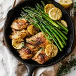 Lemon Garlic Chicken with Asparagus: A Flavorful Delight 3 Delicious Lemon Garlic Chicken with Asparagus on a Plate