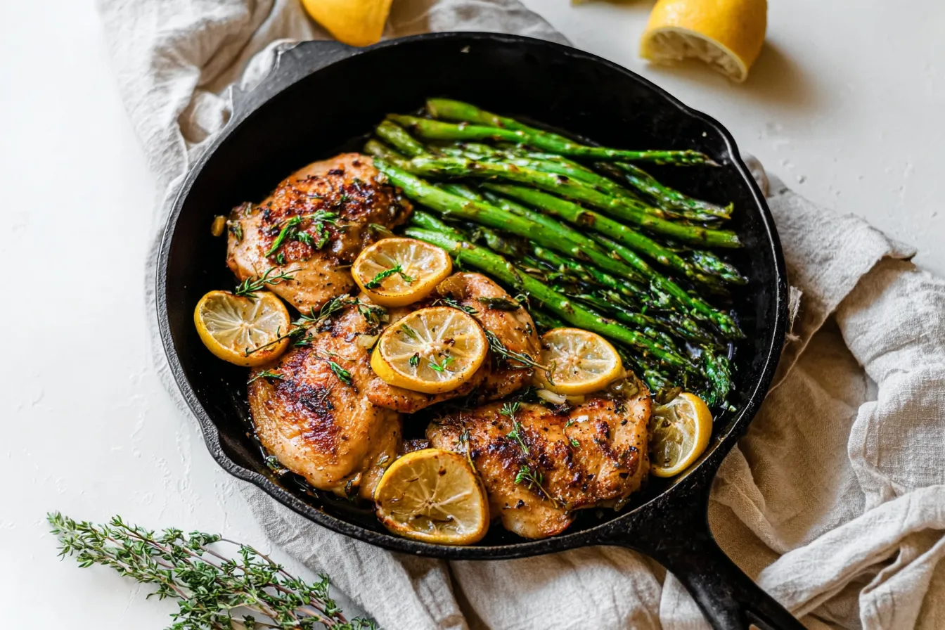 Lemon Garlic Chicken with Asparagus: A Flavorful Delight 2 Lemon Garlic Chicken with Asparagus