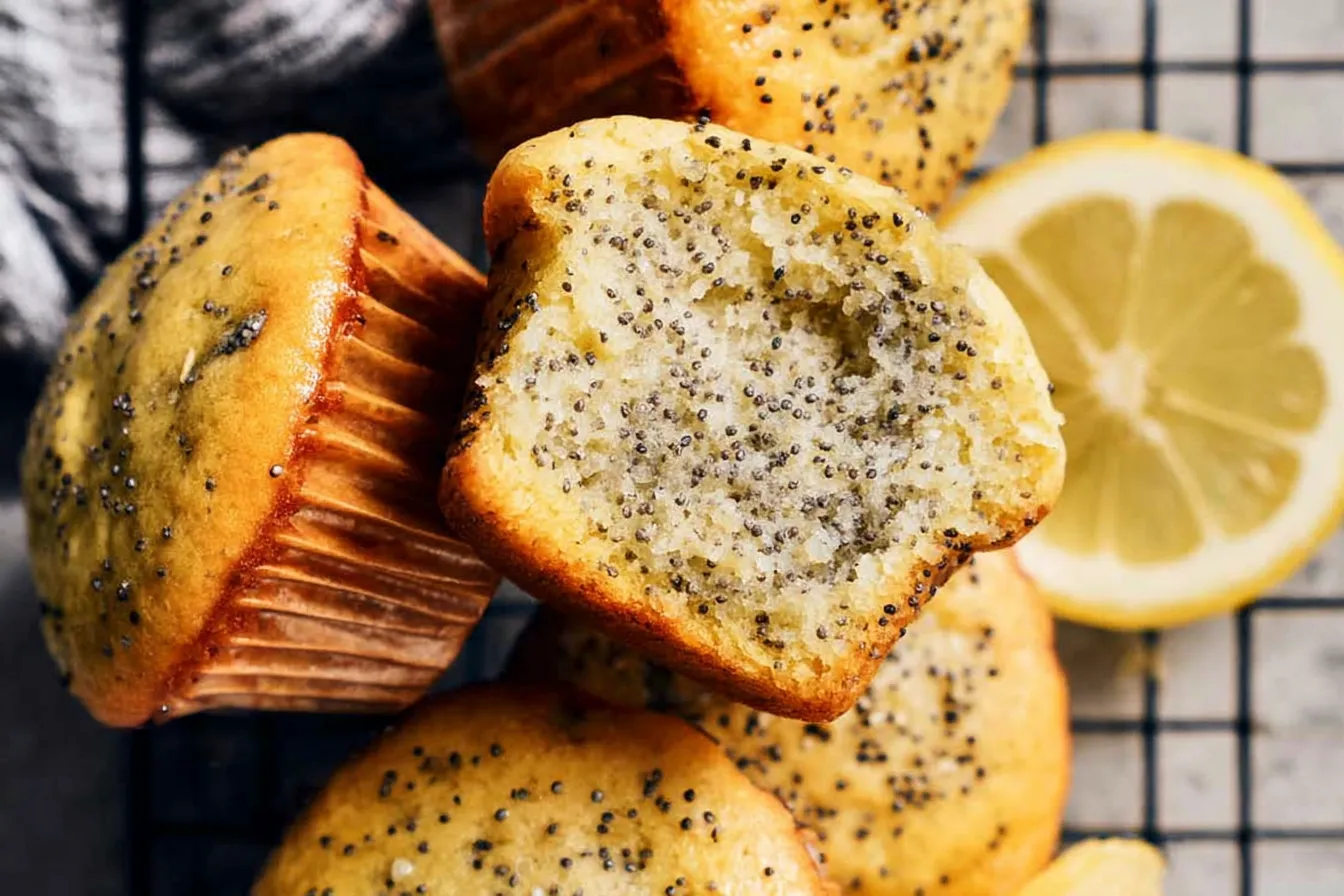 Lemon Poppy Seed Muffins: A Delicious Morning Treat 1 Freshly Baked Lemon Poppy Seed Muffins
