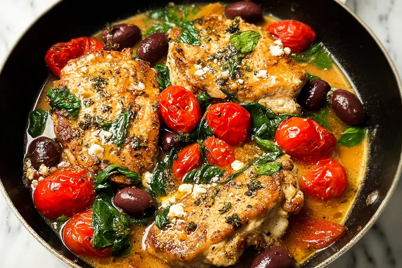 Mediterranean Chicken with Tomatoes and Olives