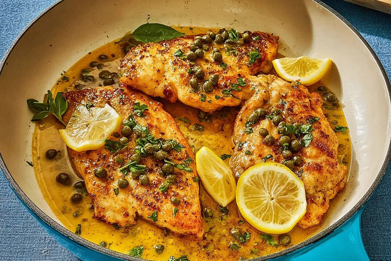 Mediterranean Style Chicken Piccata: A Flavorful Delight 1 Mediterranean Style Chicken Piccata Ready to Serve