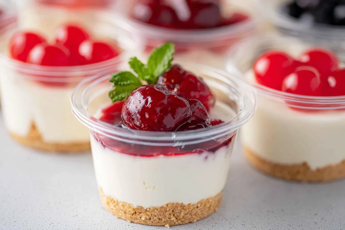 No Bake Cheesecake Cups Ready to Enjoy!