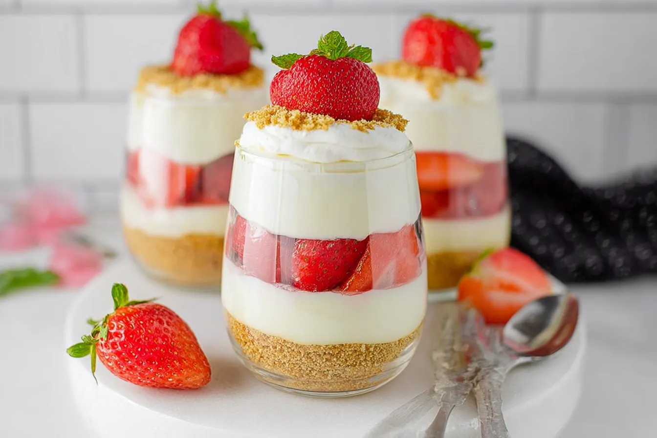 No Bake Strawberry Cheesecake Cups: Delight Without The Oven 2 No Bake Strawberry Cheesecake Cups