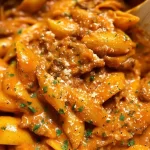 One Pot Beef and Pasta in a Bowl
