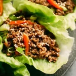 Savory Ground Beef Lettuce Wraps Ready to Serve