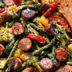 Delicious Sheet Pan Sausage and Spring Vegetables