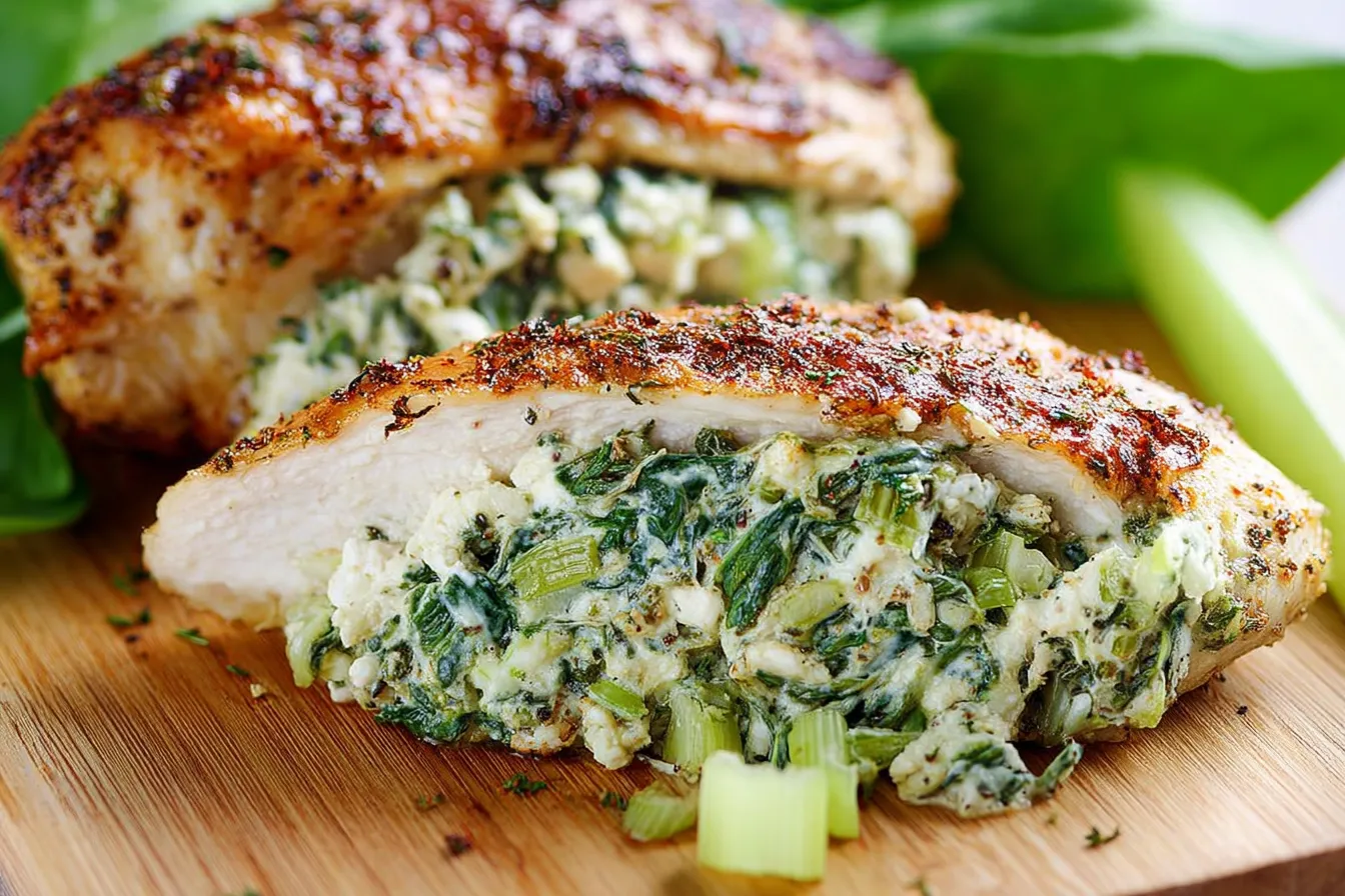 Spinach and Feta Stuffed Chicken: A Delicious Delight 1 Spinach and Feta Stuffed Chicken Fresh Out of the Oven