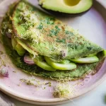 Spinach and Vegetable Savory Pancakes Ready to Serve