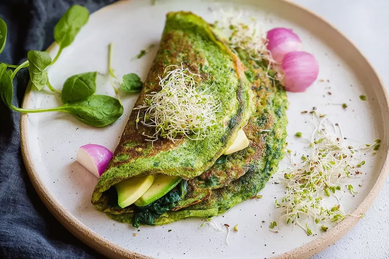 Spinach and Vegetable Savory Pancakes