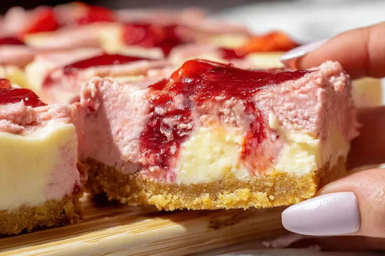 Strawberry Cheesecake Bars: A Dreamy Dessert Delight 2 Strawberry Cheesecake Bars
