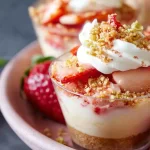Strawberry Crunch Dessert Cups: A Sweet Delight Awaits 3 Delicious Strawberry Crunch Dessert Cups Ready to Serve