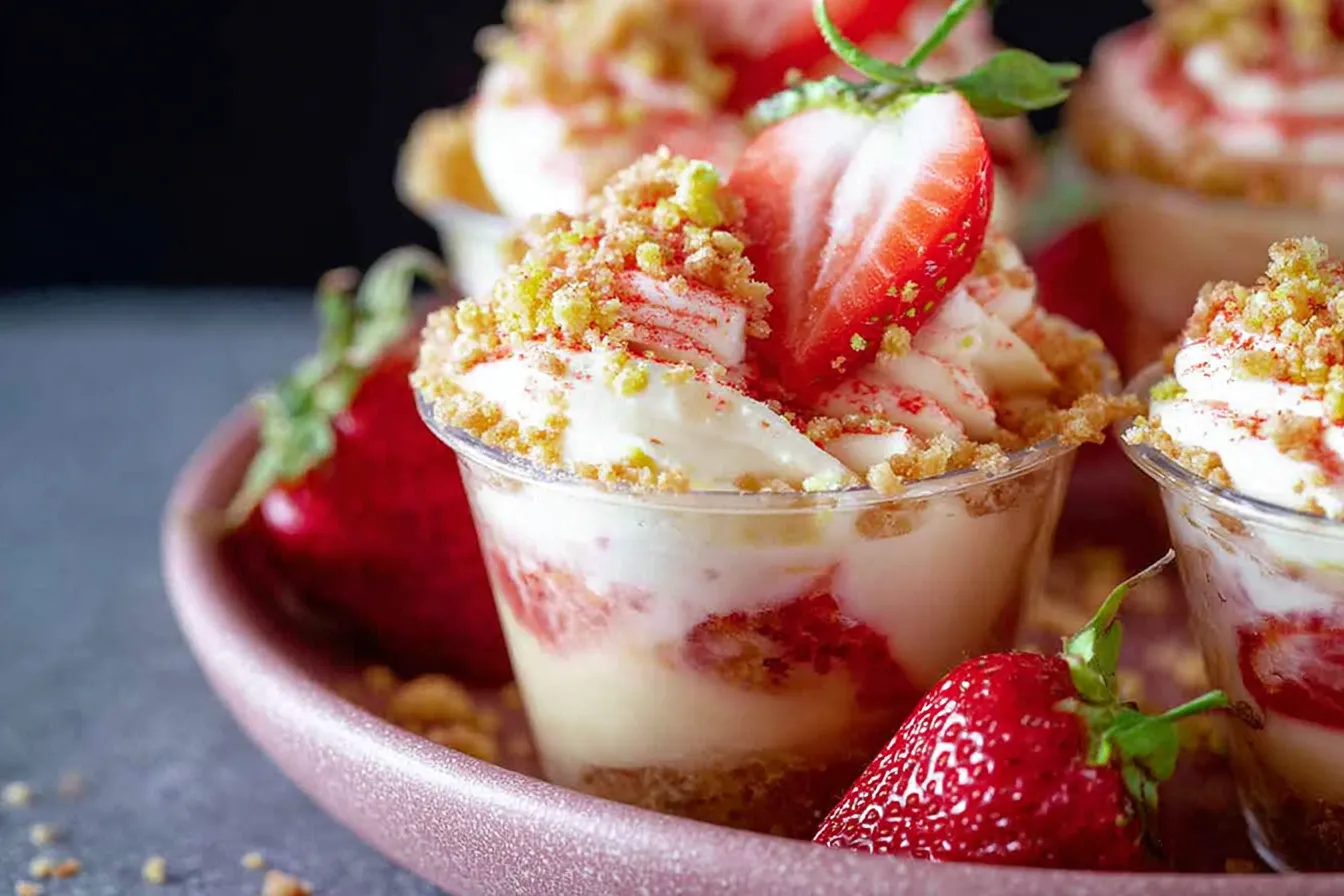 Strawberry Crunch Dessert Cups: A Sweet Delight Awaits 2 Strawberry Crunch Dessert Cups