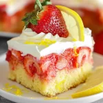 Strawberry Lemonade Poke Cake: A Refreshing Summer Delight 3 Delicious Strawberry Lemonade Poke Cake Slices