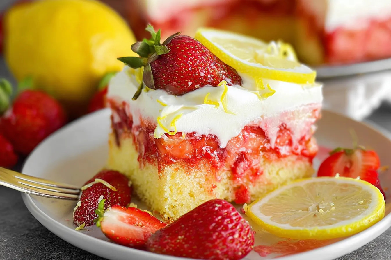 Strawberry Lemonade Poke Cake: A Refreshing Summer Delight 2 Strawberry Lemonade Poke Cake