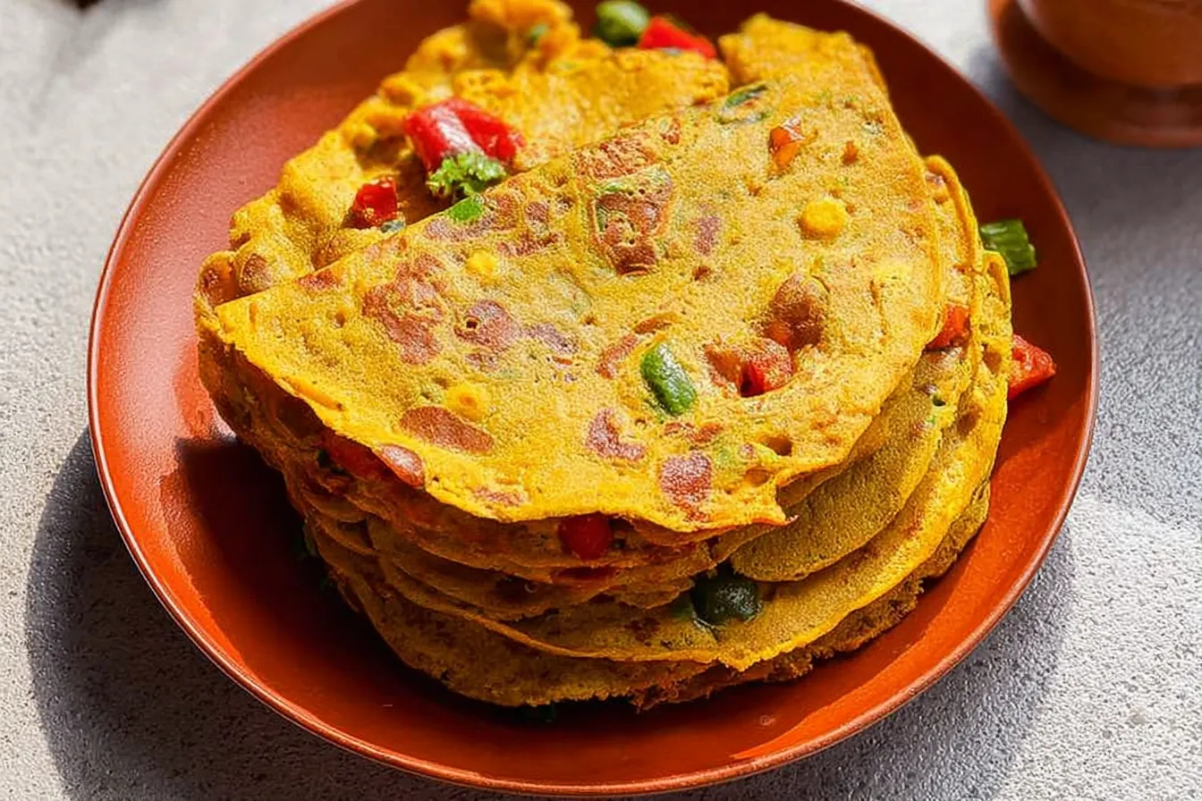 Vegetarian Breakfast Chilla: A Delicious Start to Your Day 1 Vegetarian Breakfast Chilla on a Plate