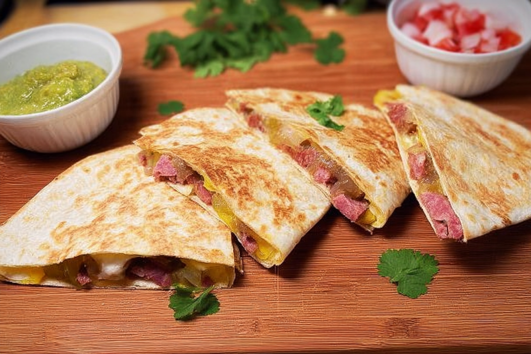 Leftover Corned Beef Quesadillas