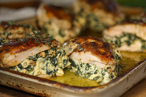 Spinach and Feta Stuffed Chicken Breast